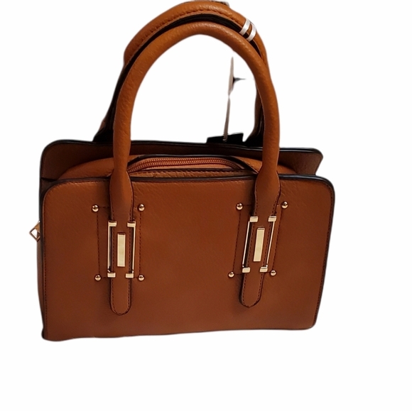 Handbags - Tan Vegan Leather Bag NWT Long strap